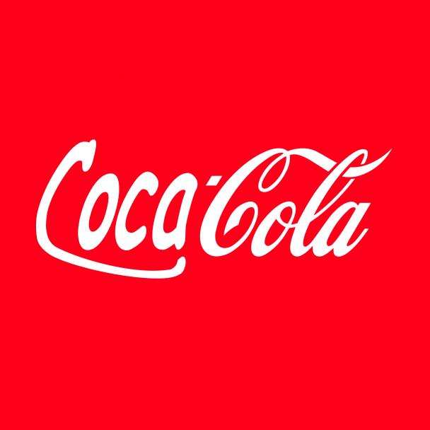Originalschrift von Coca Cola auf rotem Background Design 