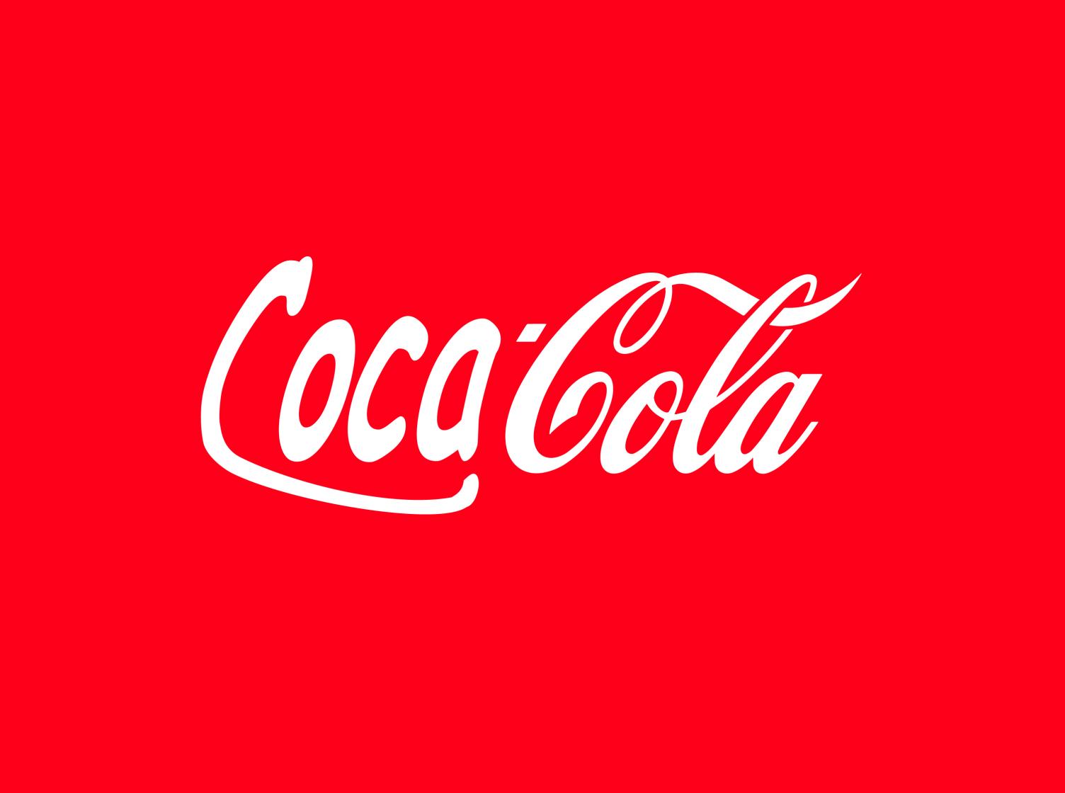 Originalschrift von Coca Cola auf rotem Background Design 